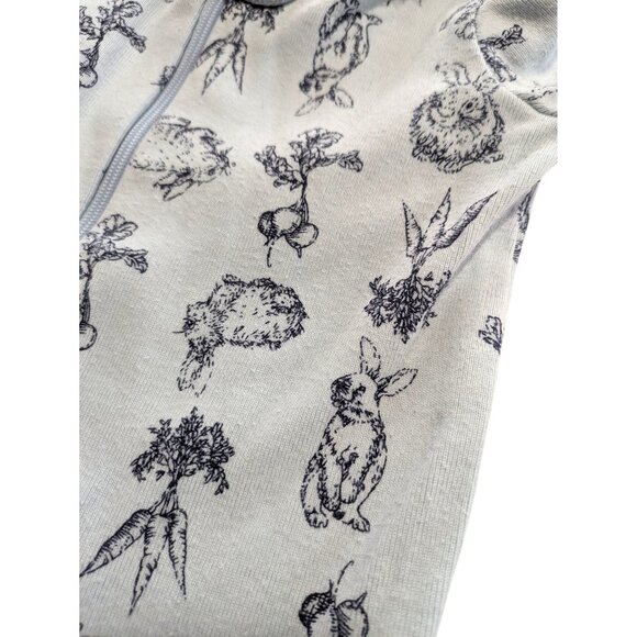 Rabbit & Carrot Long Sleeve Zip Footies - Janie And Jack 12-18m - Picture 3 of 5